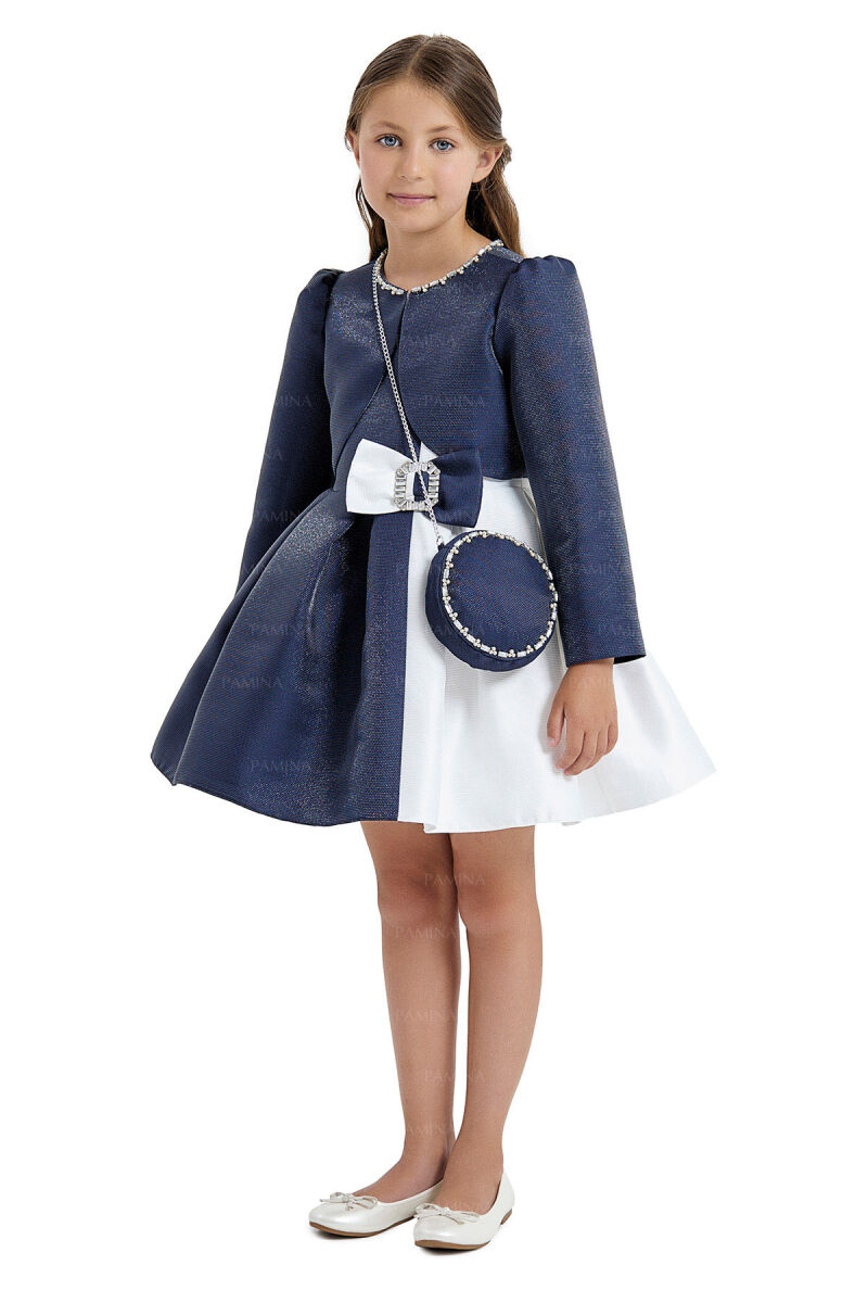 Indigo Sleeveless Dress with Bolero 4-8 AGE 33033PR - 2