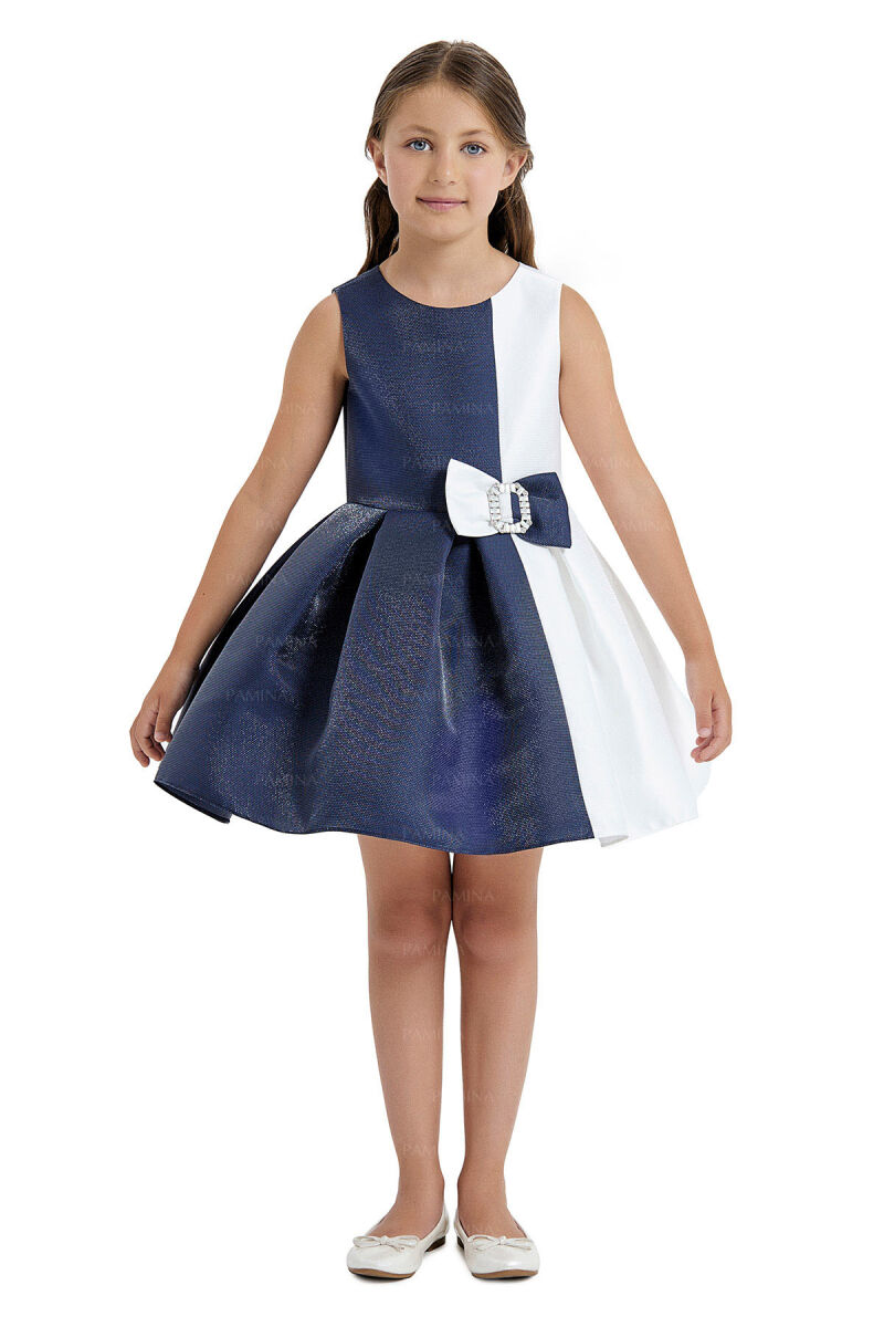 Indigo Sleeveless Dress with Bolero 4-8 AGE 33033PR - 5