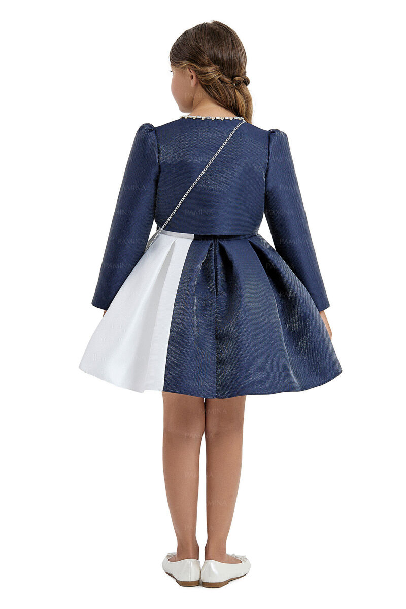 Indigo Sleeveless Dress with Bolero 4-8 AGE 33033PR - 6