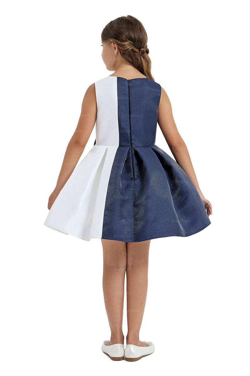 Indigo Sleeveless Dress with Bolero 4-8 AGE 33033PR - 7