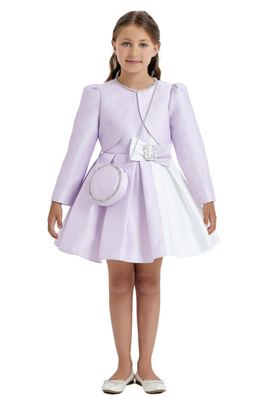 Lilac Sleeveless Dress with Bolero 4-8 AGE 33033PR 