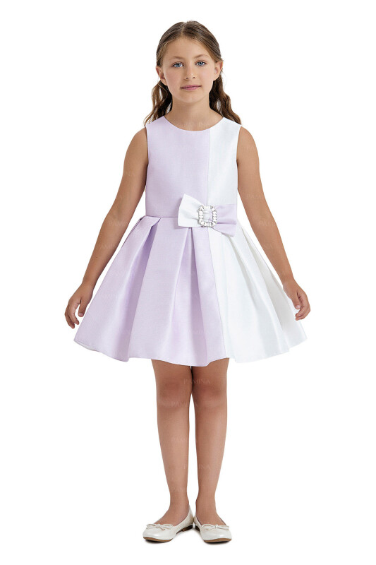 Lilac Sleeveless Dress with Bolero 4-8 AGE 33033PR - 2