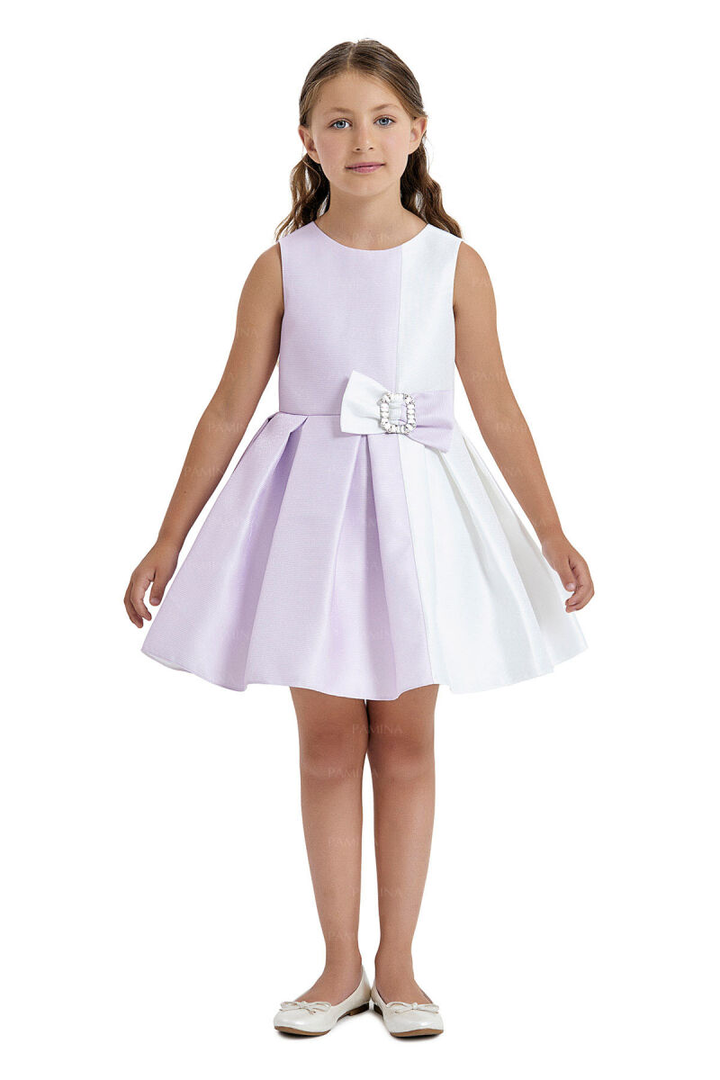 Lilac Sleeveless Dress with Bolero 4-8 AGE 33033PR - 2
