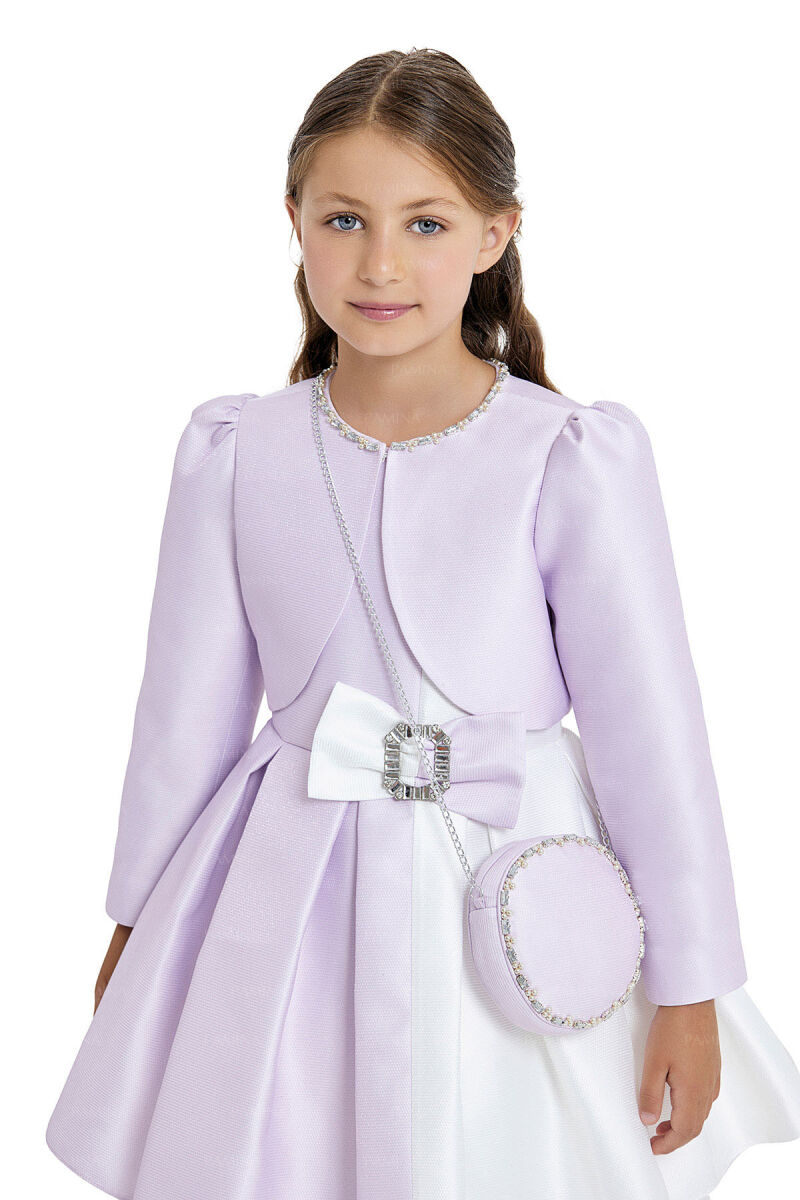 Lilac Sleeveless Dress with Bolero 4-8 AGE 33033PR - 5