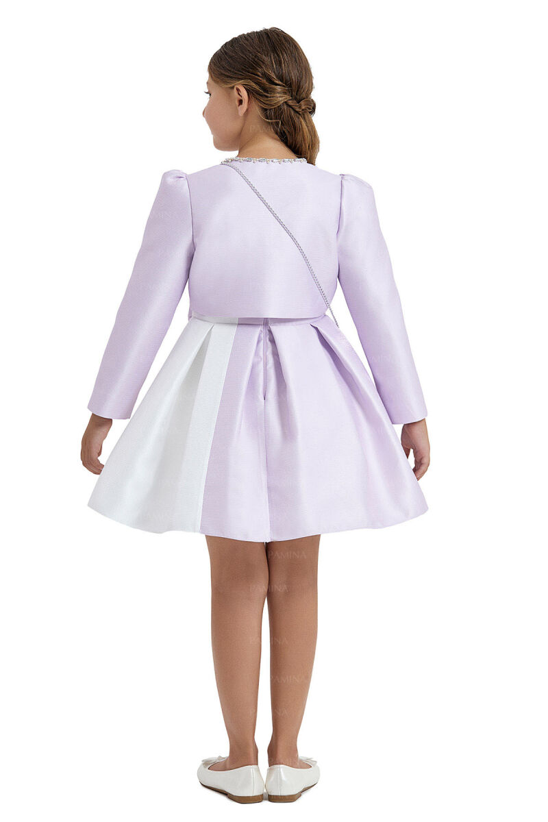 Lilac Sleeveless Dress with Bolero 4-8 AGE 33033PR - 7