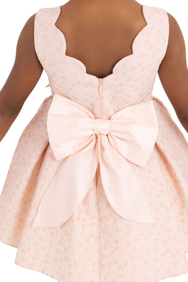 Salmon Scallop-Collar Dress for Girls 2-6 AGE 33090PR - 6