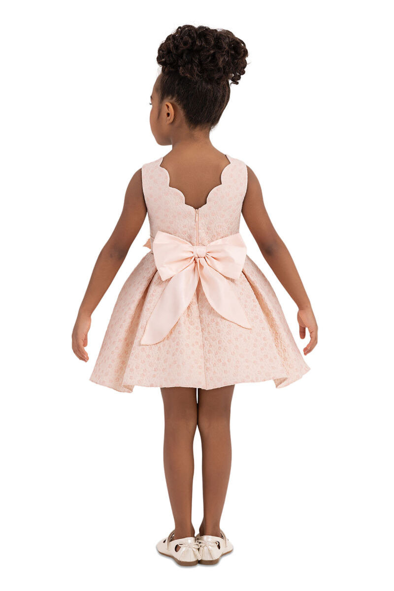 Salmon Scallop-Collar Dress for Girls 2-6 AGE 33090PR - 7