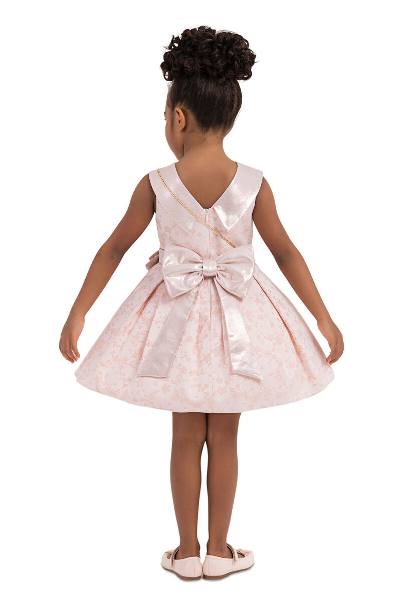 Powder Silvery jacquard, dress for girls 2-6 AGE 33198PR - 7