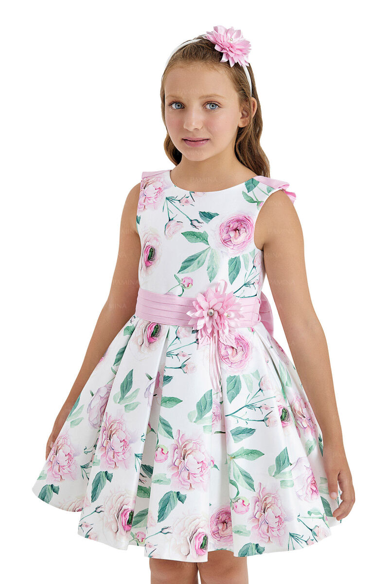 Powder Flowered Dress 8-12 AGE 33107PR - 3