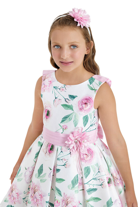 Powder Flowered Dress 8-12 AGE 33107PR - 4