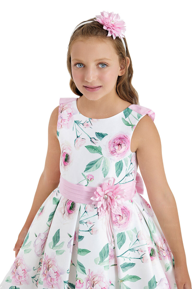 Powder Flowered Dress 8-12 AGE 33107PR - 4