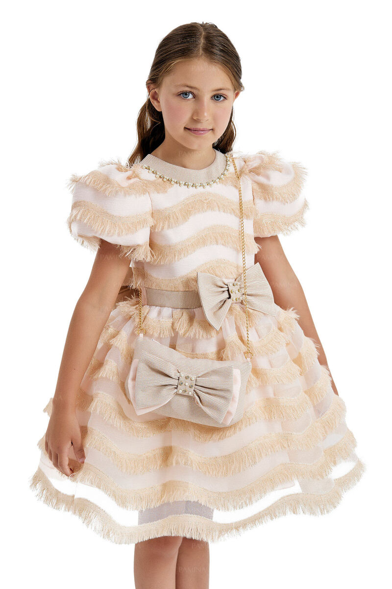 Powder Balloon-Sleeved Dress 4-8 AGE 33001PR - 3