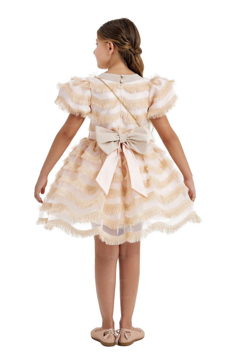Powder Balloon-Sleeved Dress 4-8 AGE 33001PR - 5