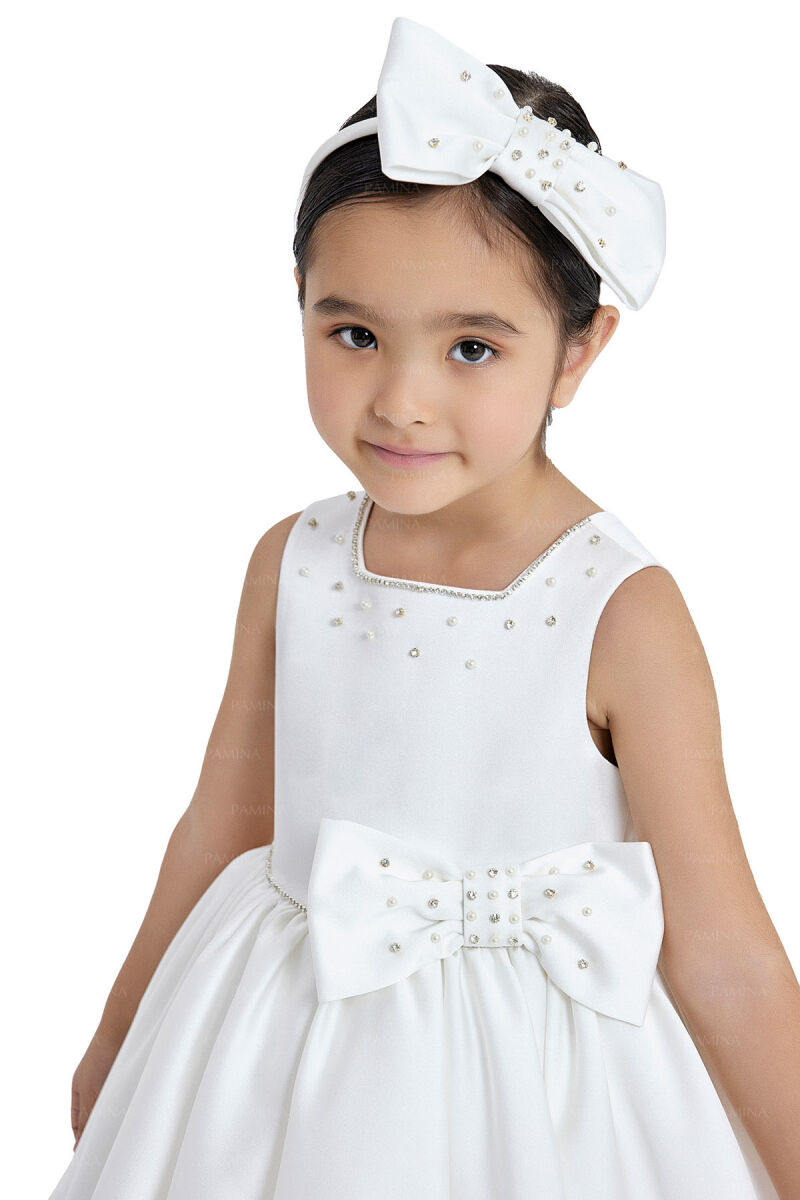Ecru Square-Collared Dress 6-18 MONTH 33126PR - 4