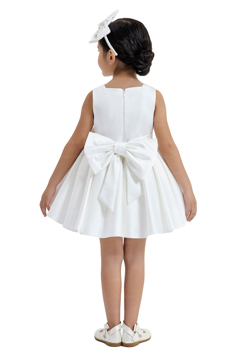 Ecru Square-Collared Dress 6-18 MONTH 33126PR - 5