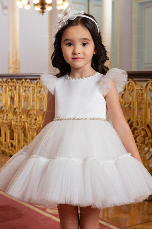 Ecru Tulle Dress 6-12-18 MONTH 33122PR 