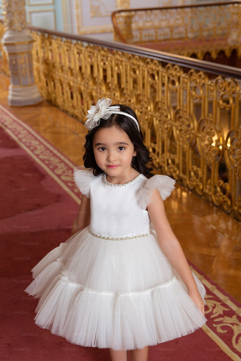 Ecru Tulle Dress 6-12-18 MONTH 33122PR - 3