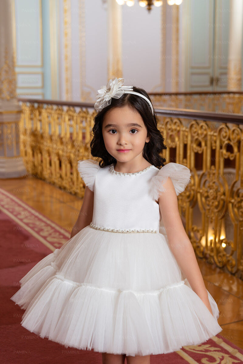 Ecru Tulle Dress 6-12-18 MONTH 33122PR - 4