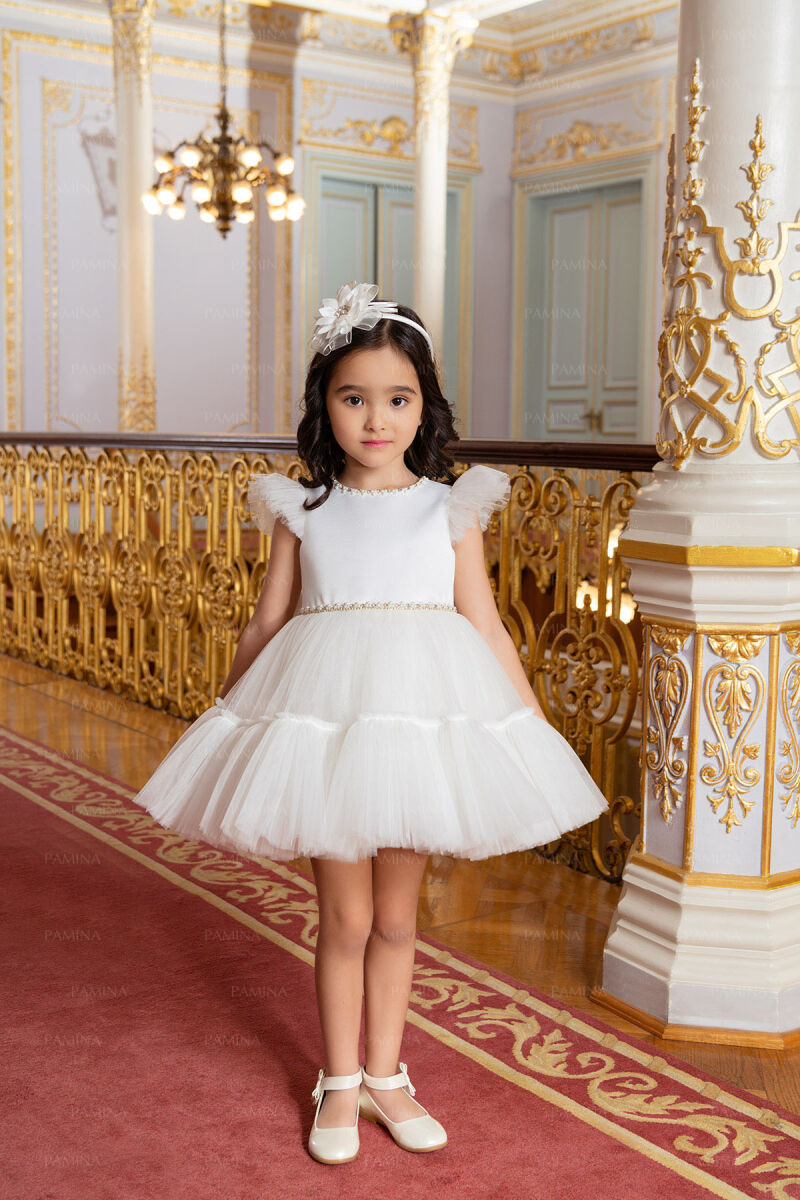 Ecru Tulle Dress 6-12-18 MONTH 33122PR - 5
