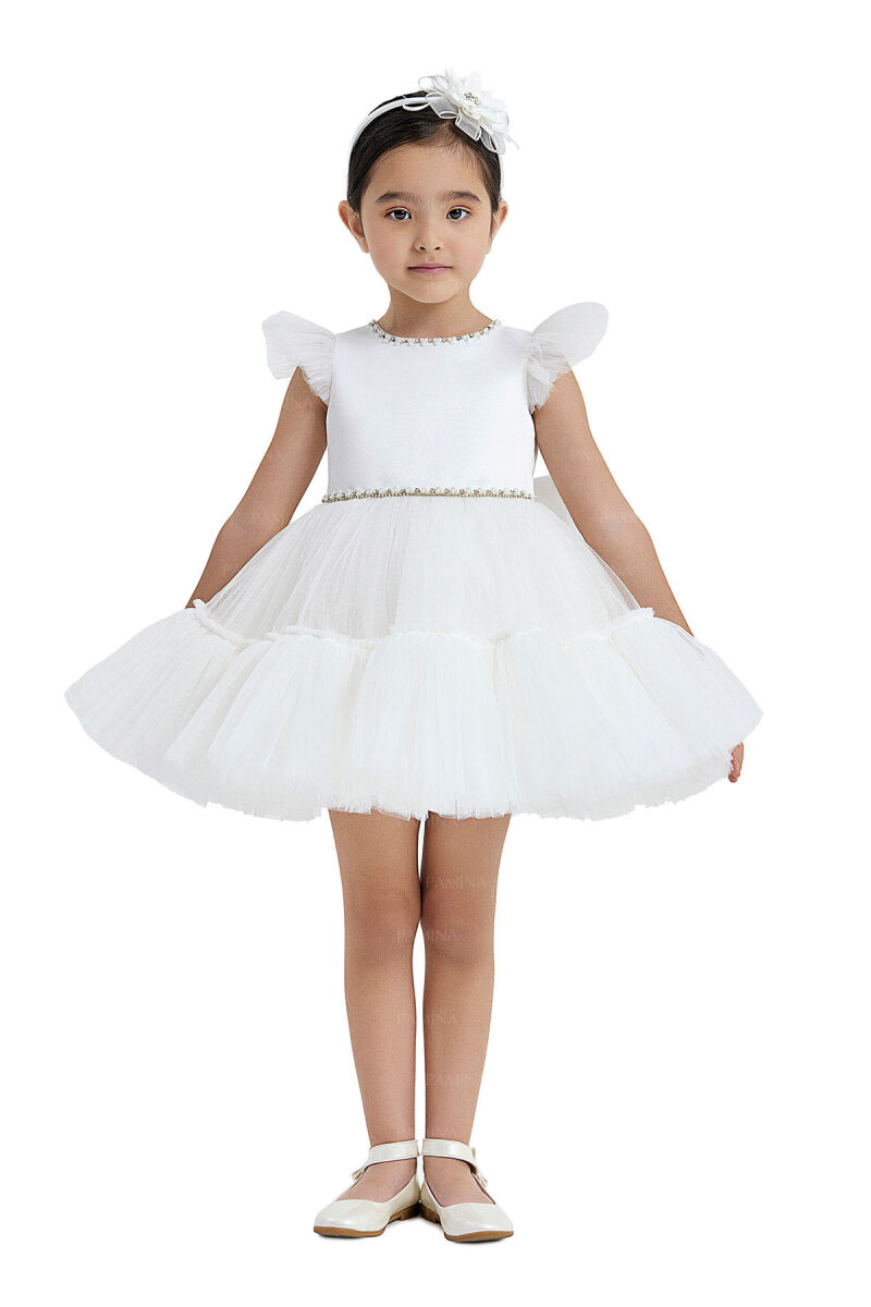Ecru Tulle Dress 6-12-18 MONTH 33122PR - 6