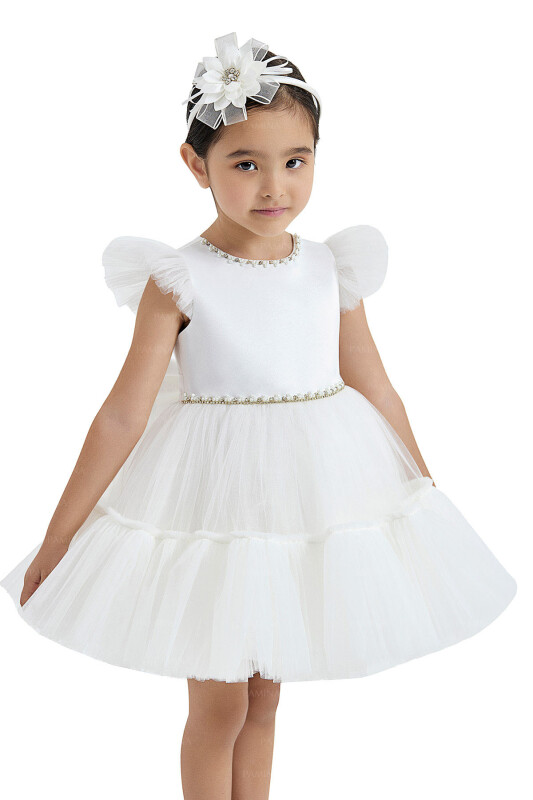Ecru Tulle Dress 6-12-18 MONTH 33122PR - 8