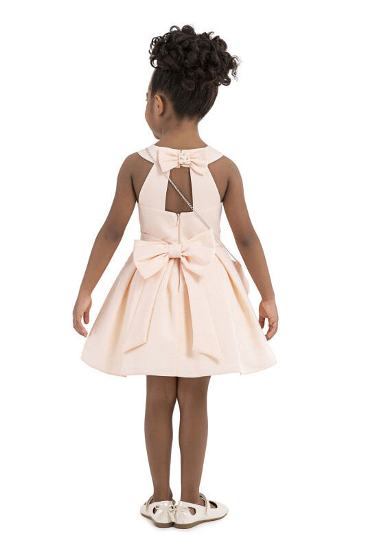 Salmon Sleeveless, dress for girls 2-6 AGE 33186PR - 7