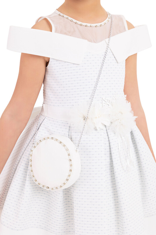 Blue Princess collar dress for girls 8-12 AGE 33192PR - 4