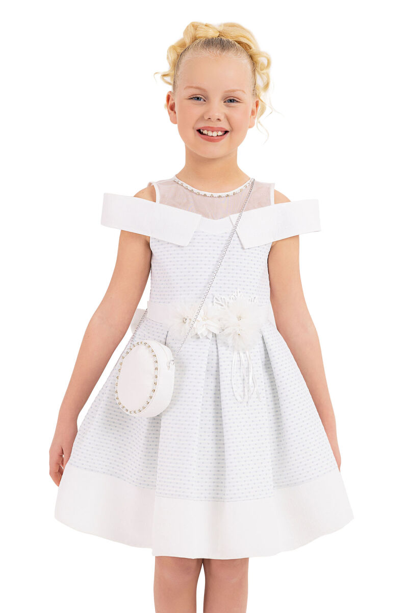 Blue Princess collar dress for girls 8-12 AGE 33192PR - 5