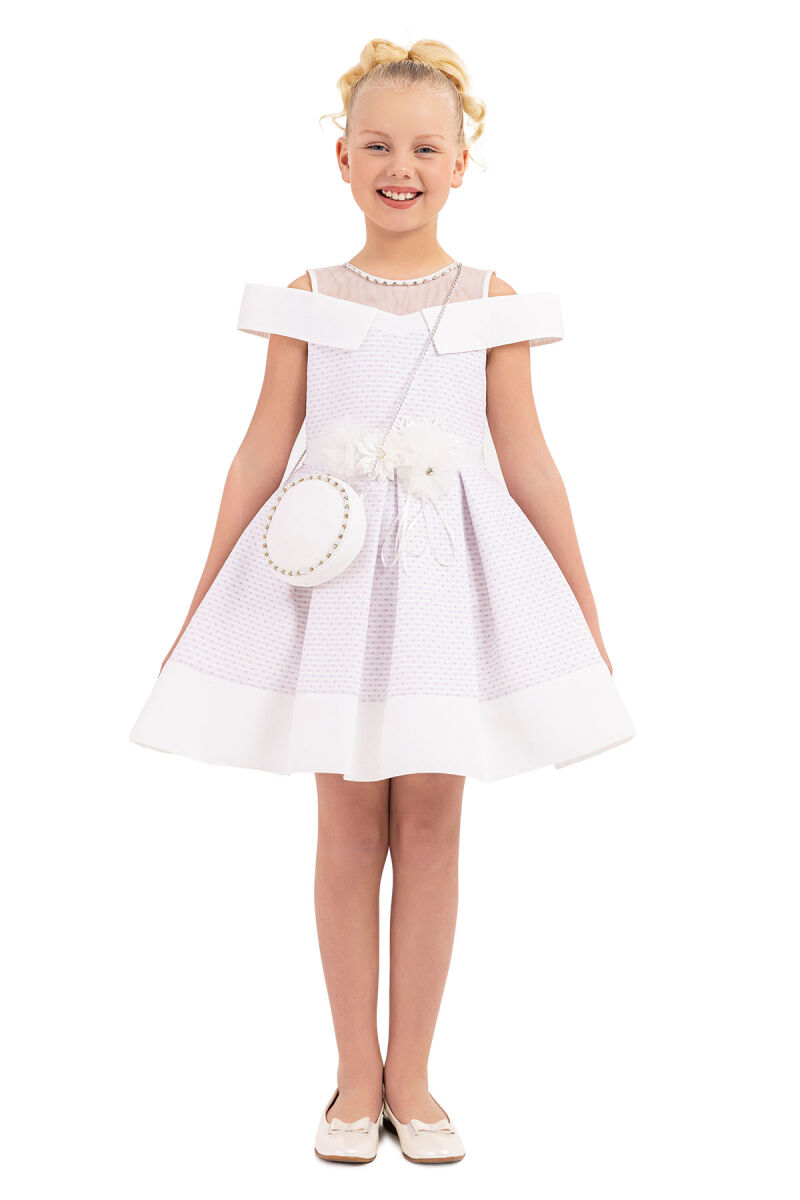 Lilac Princess collar dress for girls 8-12 AGE 33192PR - 1