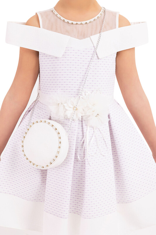 Lilac Princess collar dress for girls 8-12 AGE 33192PR - 4