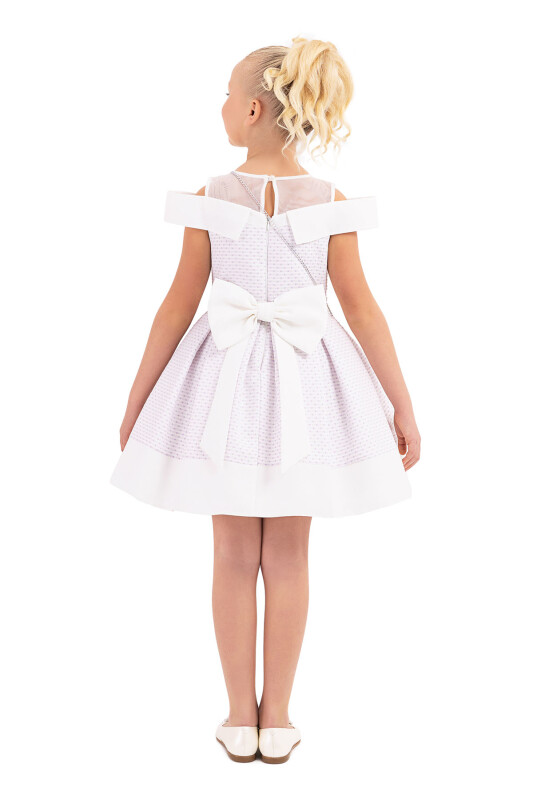 Lilac Princess collar dress for girls 8-12 AGE 33192PR - 7