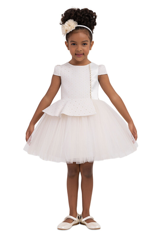 Beige Tutu dress for girls 2-6 AGE 33214PR - 1