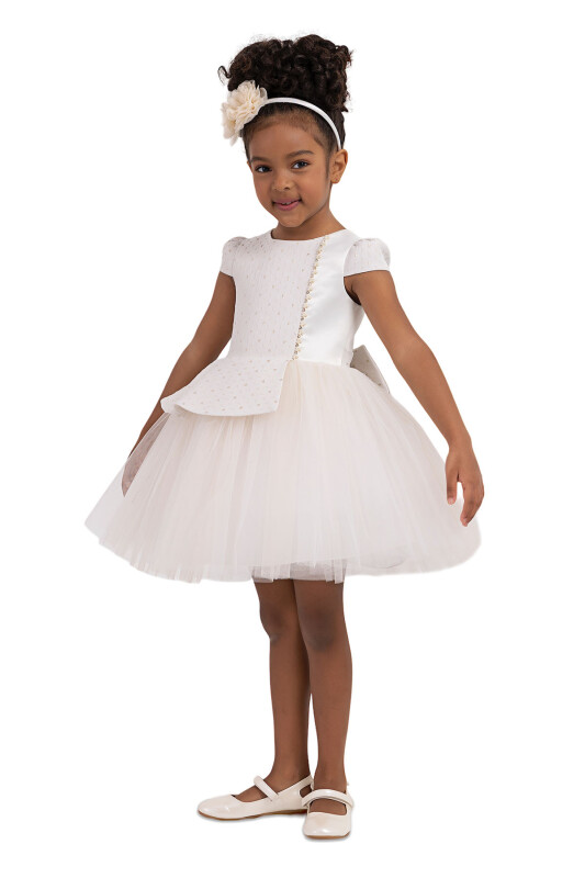 Beige Tutu dress for girls 2-6 AGE 33214PR - 2