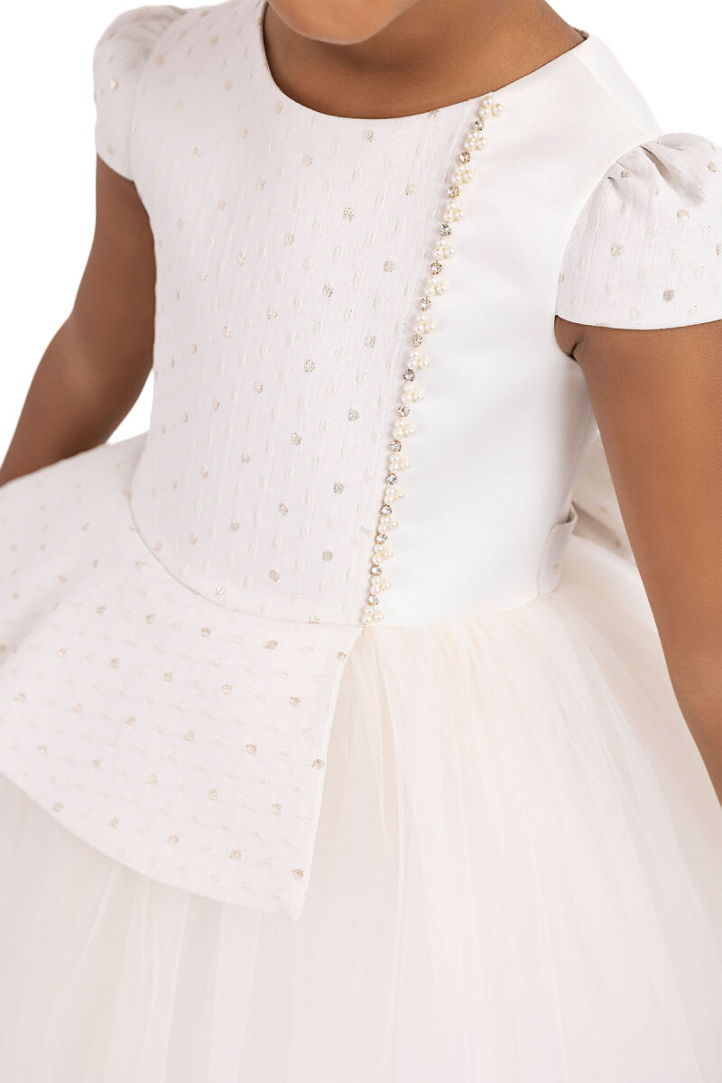 Beige Tutu dress for girls 2-6 AGE 33214PR - 3