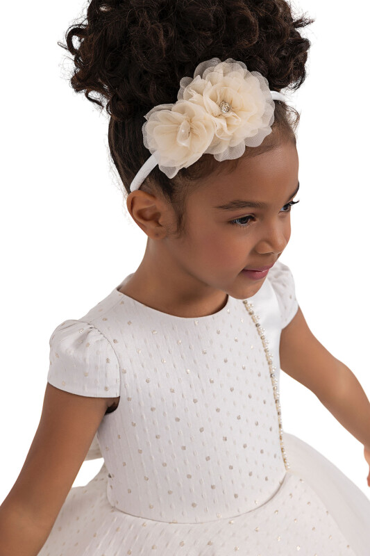 Beige Tutu dress for girls 2-6 AGE 33214PR - 4