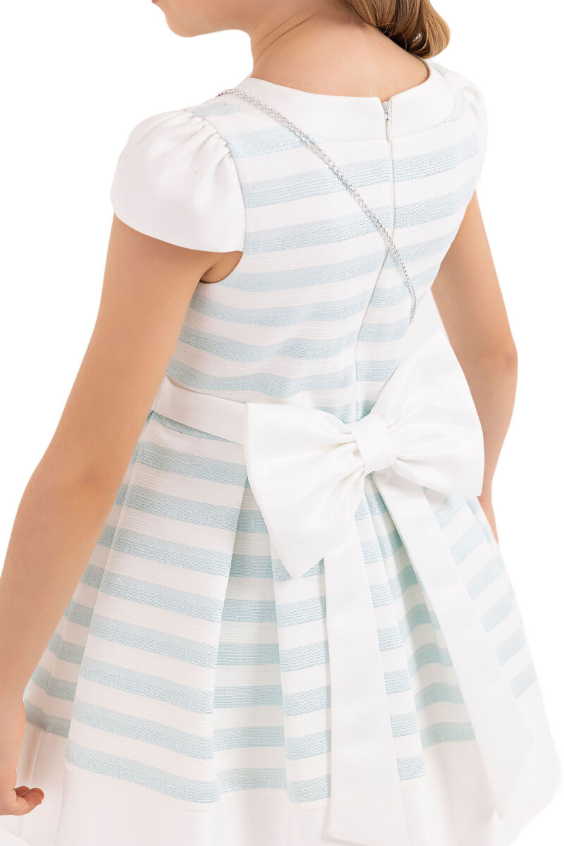 Blue Moon-sleeved dress for girls 4-8 AGE 33270PR - 6