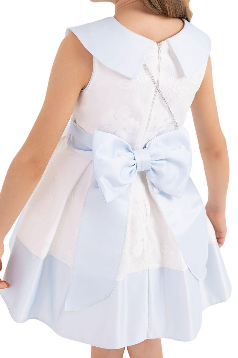 Blue Sailor Collar Dress for Girls 4-8 AGE 33219PR - 6