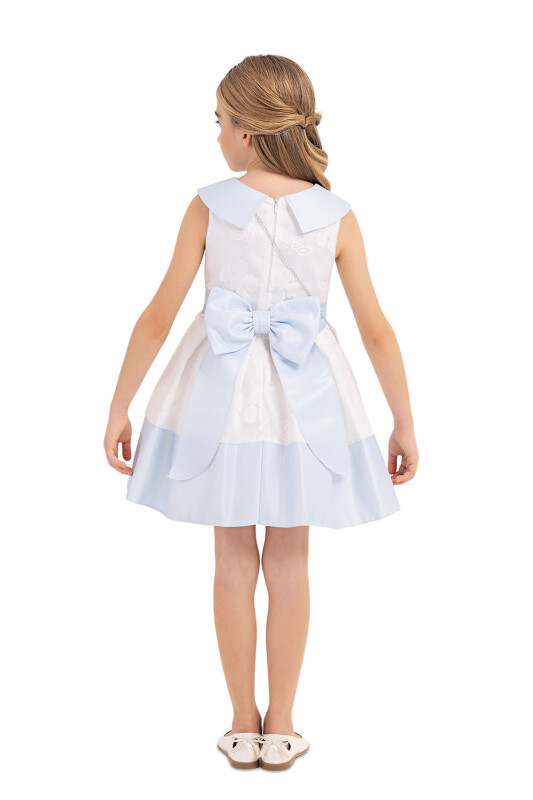 Blue Sailor Collar Dress for Girls 4-8 AGE 33219PR - 7