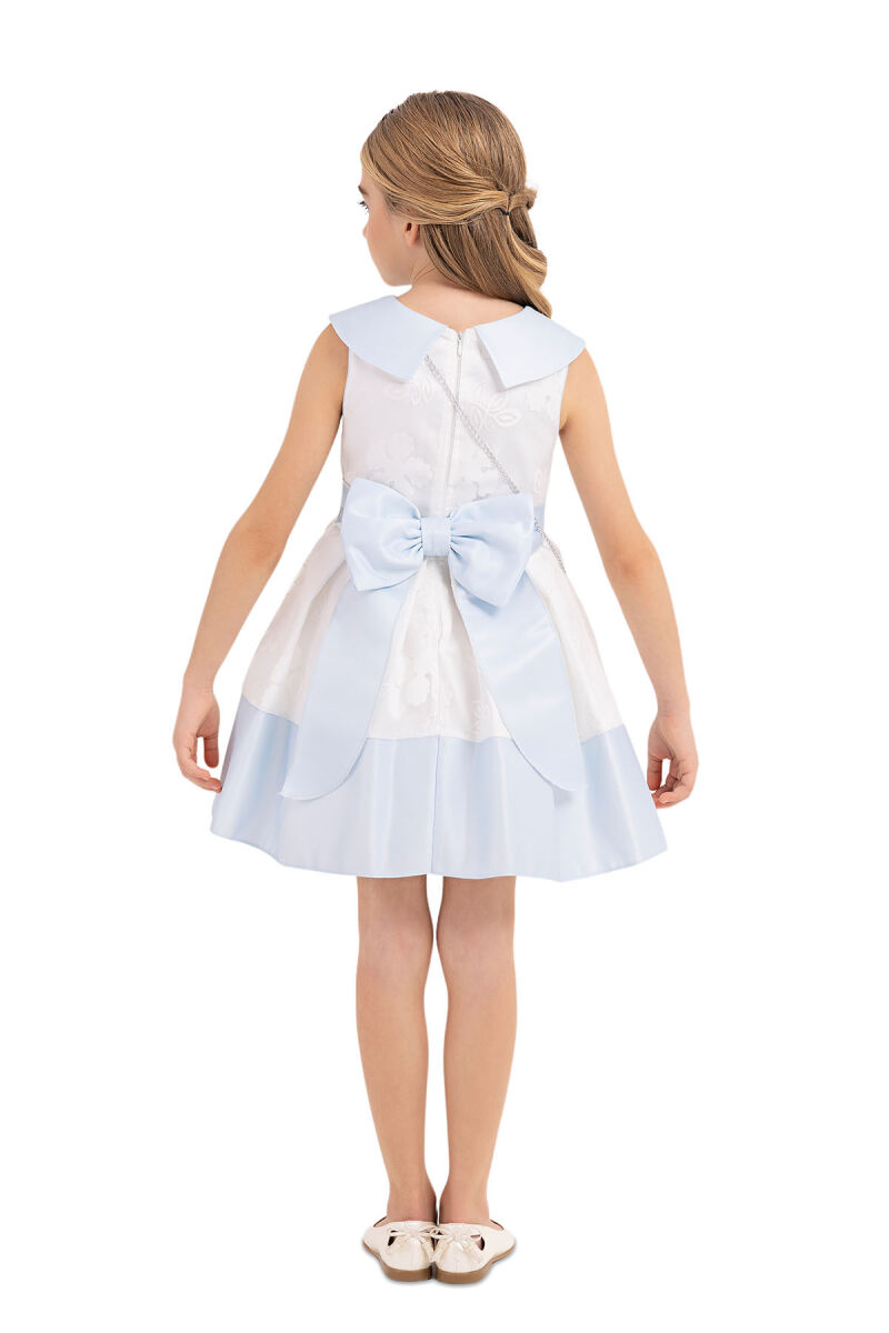 Blue Sailor Collar Dress for Girls 4-8 AGE 33219PR - 7