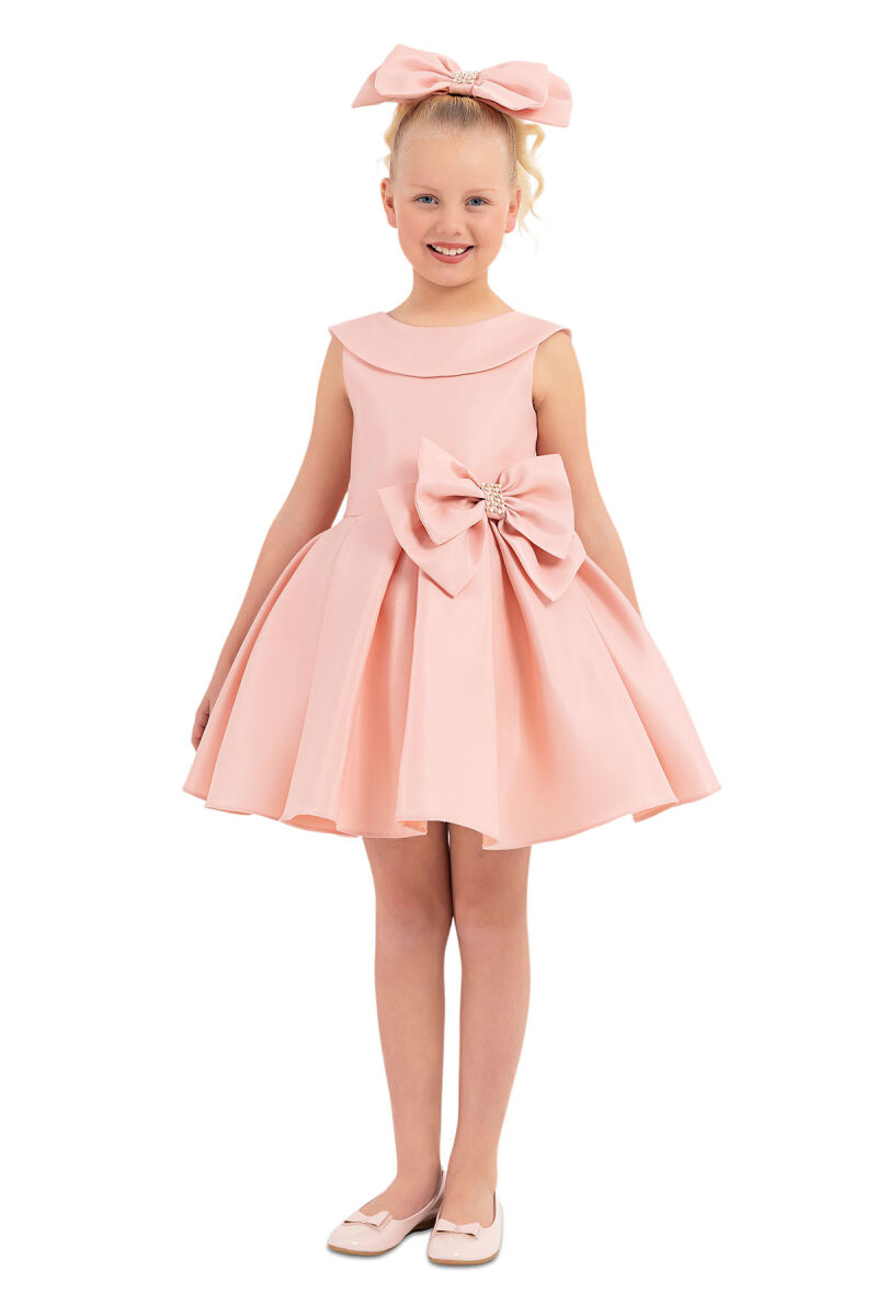 Salmon Sleeveless Cutting Dress for Girls 8-12 AGE 33100PR - 2
