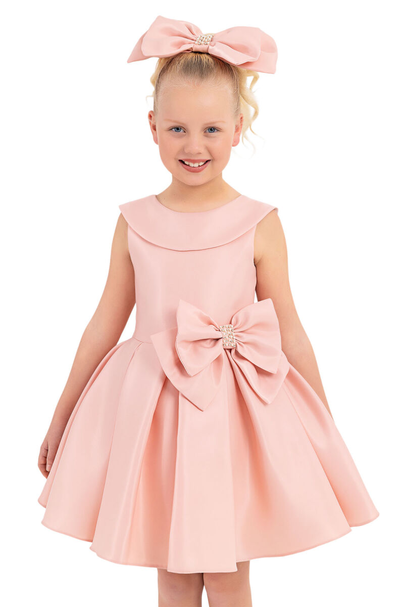 Salmon Sleeveless Cutting Dress for Girls 8-12 AGE 33100PR - 3