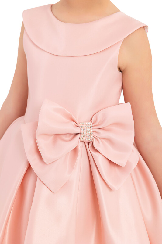 Salmon Sleeveless Cutting Dress for Girls 8-12 AGE 33100PR - 4