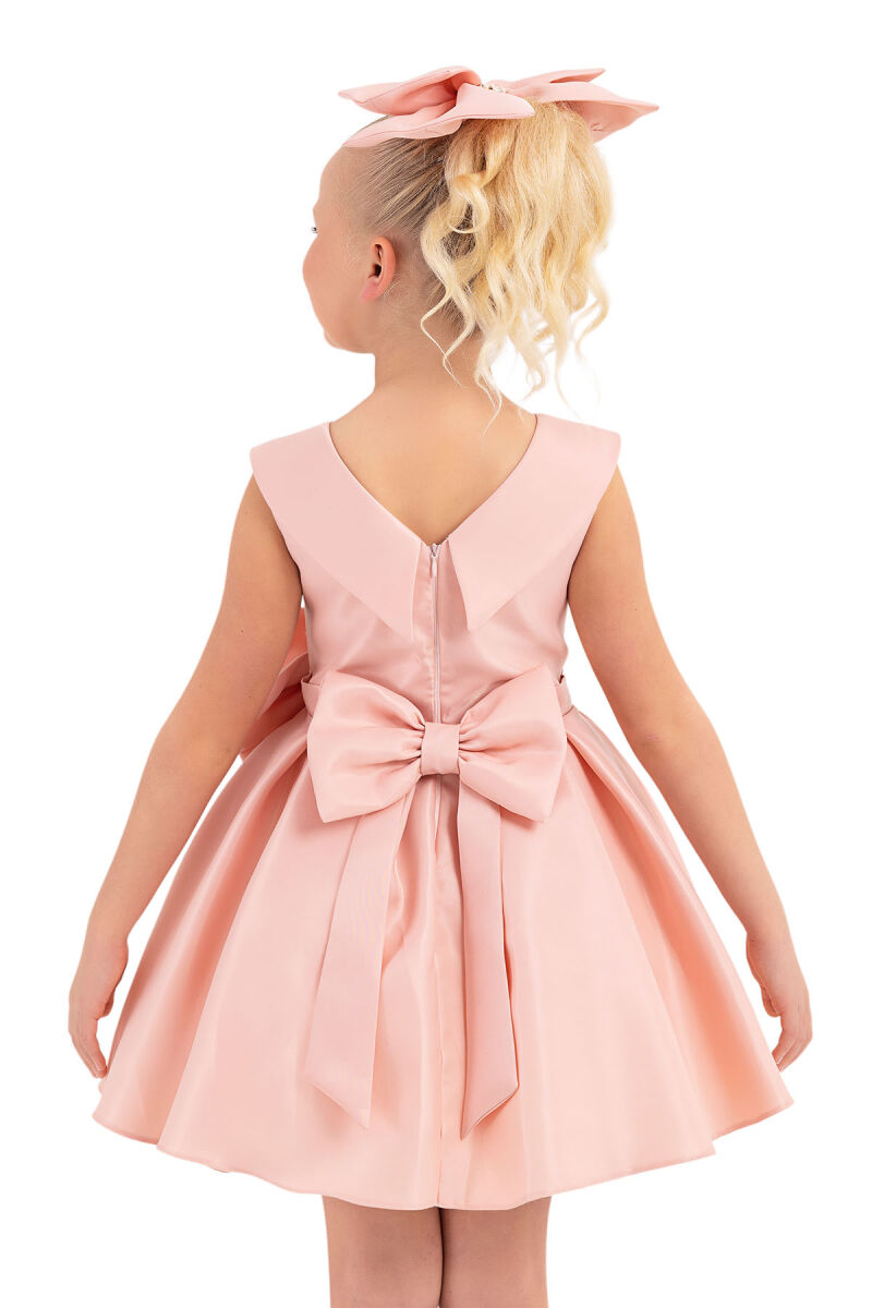 Salmon Sleeveless Cutting Dress for Girls 8-12 AGE 33100PR - 6