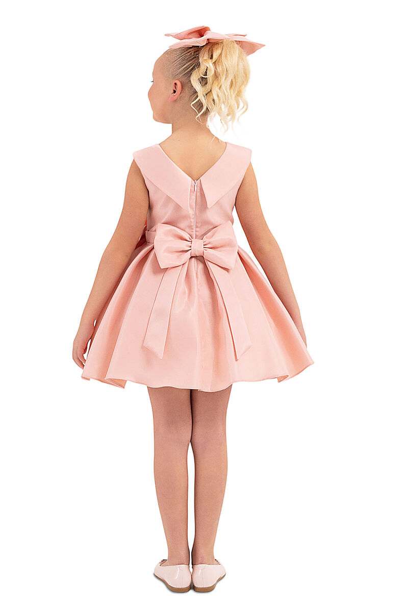Salmon Sleeveless Cutting Dress for Girls 8-12 AGE 33100PR - 7