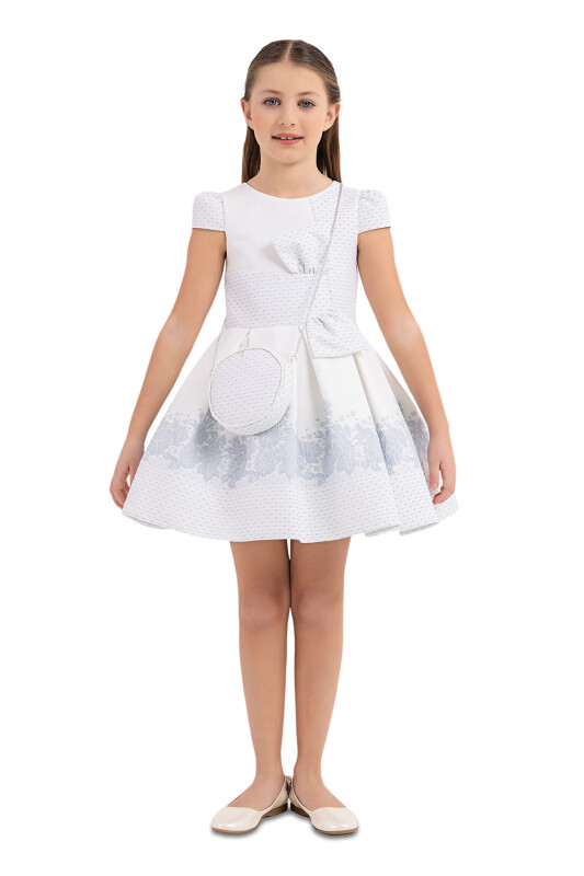 Blue Moon-sleeved Dress for Girls 4-8 AGE 33263PR 