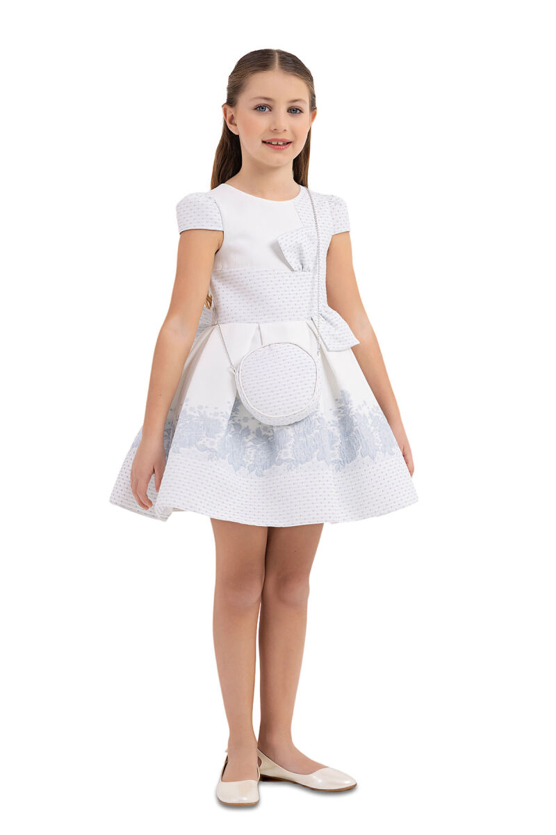 Blue Moon-sleeved Dress for Girls 4-8 AGE 33263PR - 2