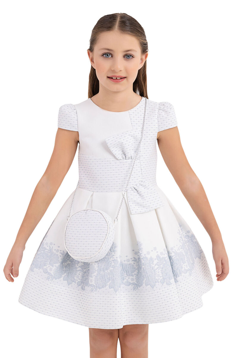 Blue Moon-sleeved Dress for Girls 4-8 AGE 33263PR - 5