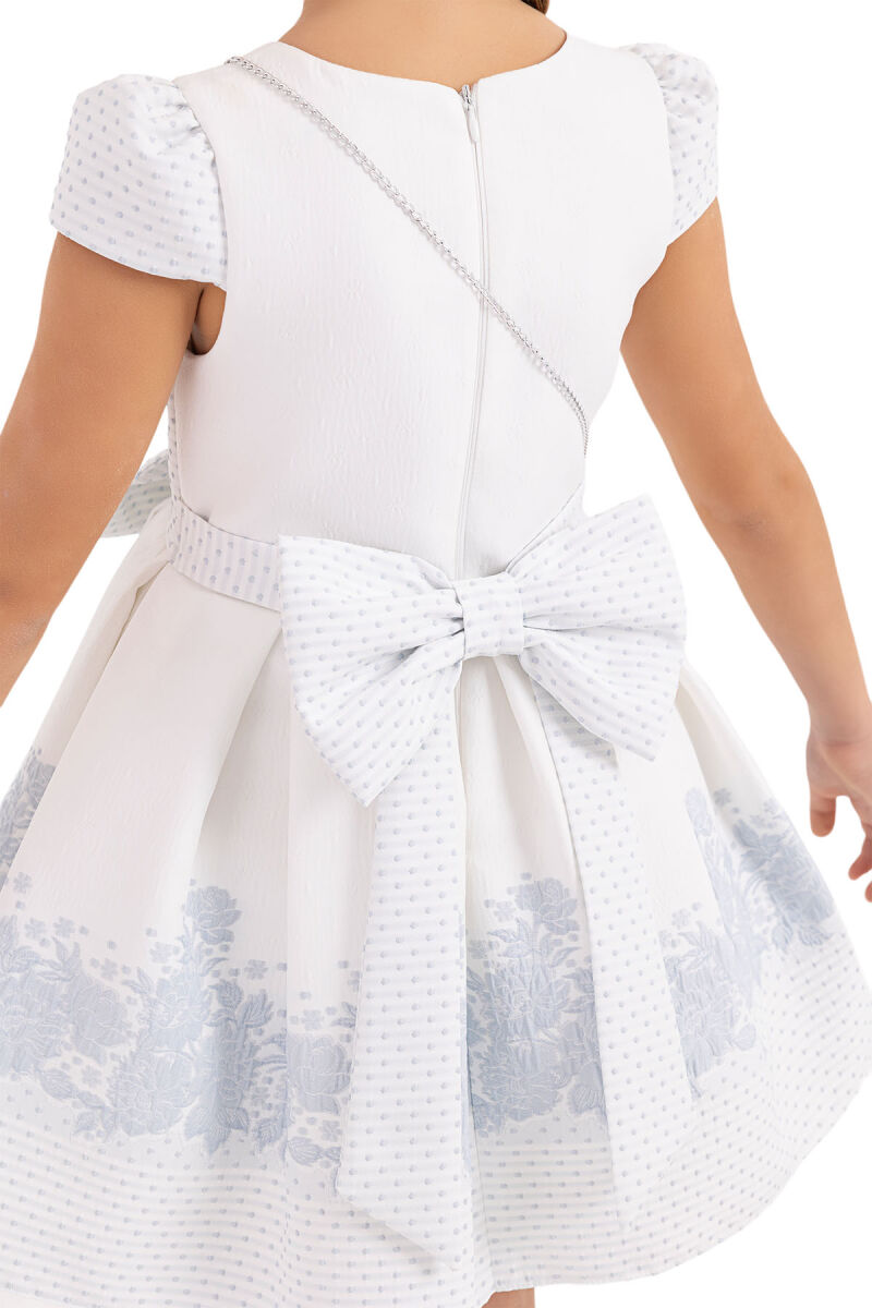 Blue Moon-sleeved Dress for Girls 4-8 AGE 33263PR - 6