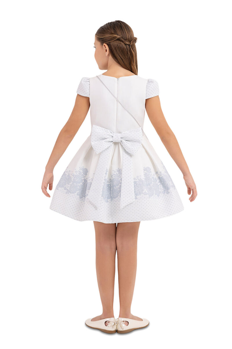 Blue Moon-sleeved Dress for Girls 4-8 AGE 33263PR - 7