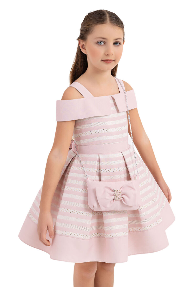 Pink Princess Collar Dress for Girls 4-8 AGE 33255PR - 7